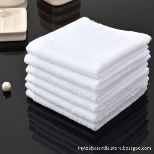 21s/2 Terry 100% Cotton White Hotel Face Towel Can Custom Logo